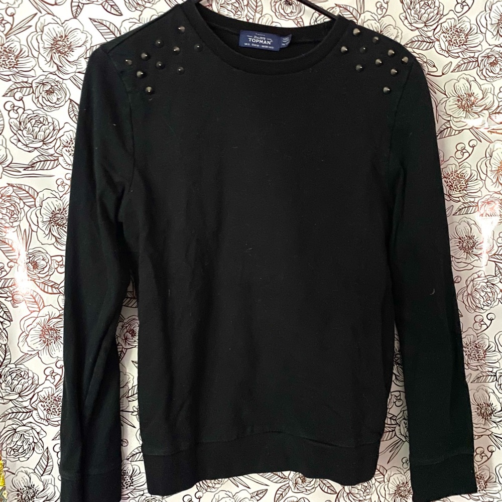 Topman studded black sweater
